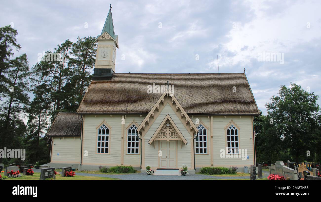 Jokioisten kirkko, 1631, Carl Albert Edelfelt 1862, Jokioinen Foto Stock