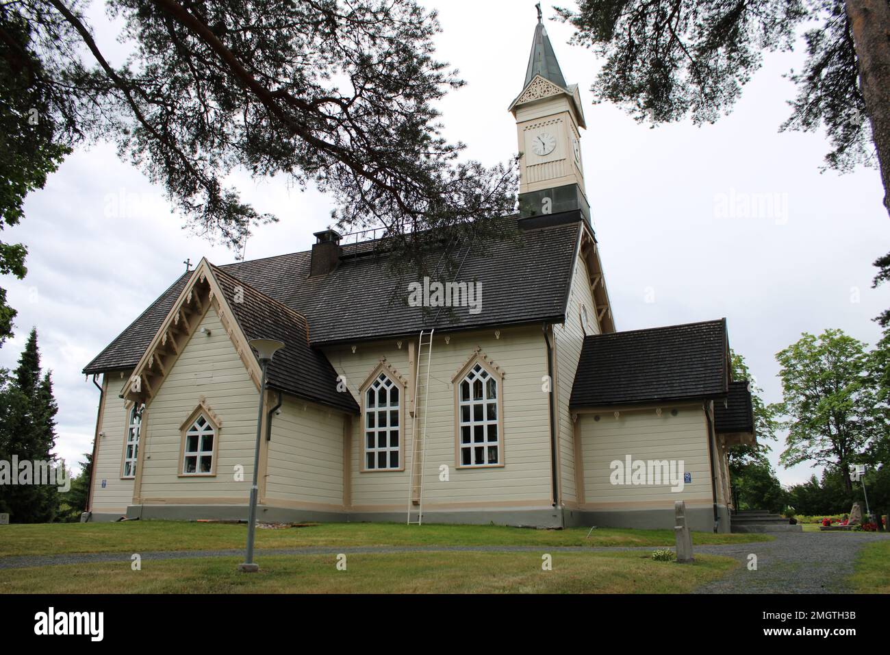 Jokioisten kirkko, 1631, Carl Albert Edelfelt 1862, Jokioinen Foto Stock