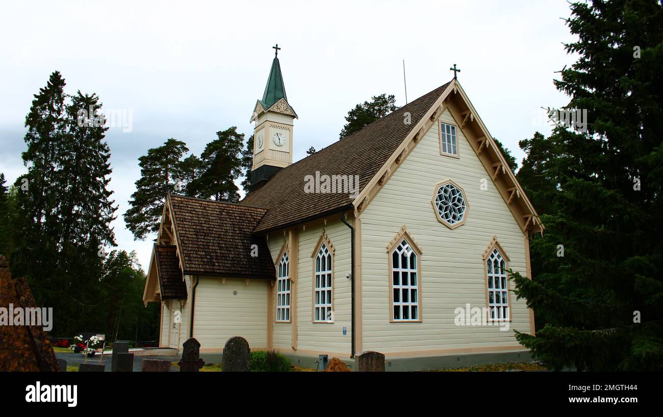 Jokioisten kirkko, 1631, Carl Albert Edelfelt 1862, Jokioinen Foto Stock