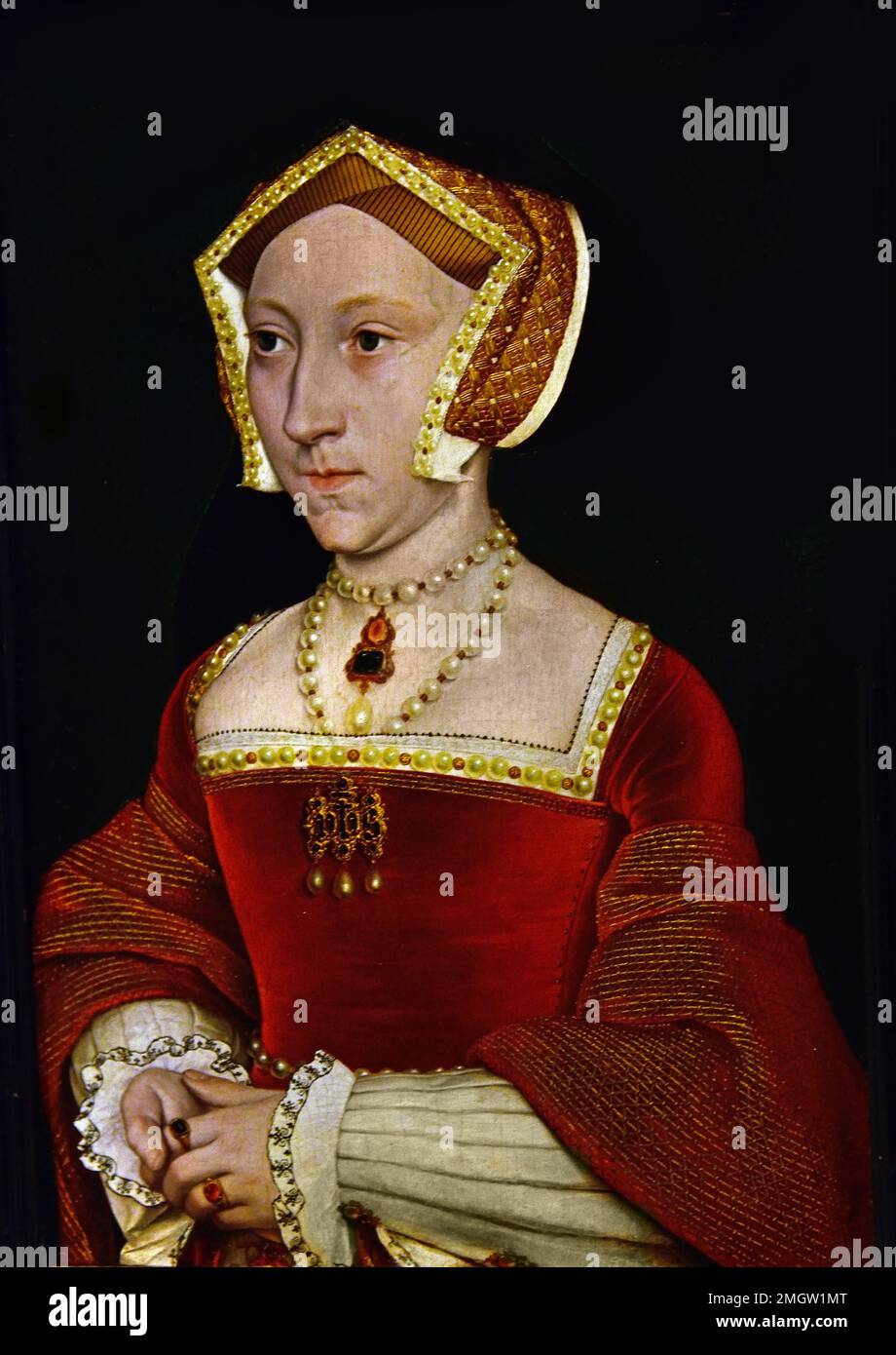 Ritratto di Jane Seymour (1509-1537) 1540 Hans Holbein il Giovane 1497 - 1543 il tedesco in Germania ( Jane Seymour è stata la terza moglie del re inglese Henry VIII ) Foto Stock