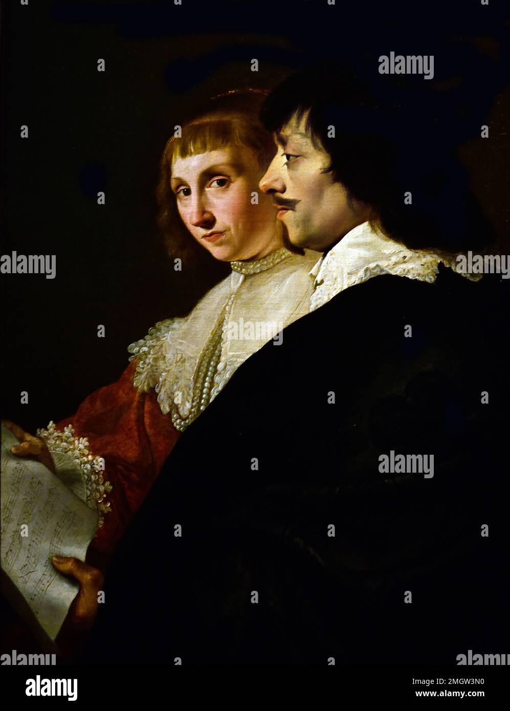 Doppio ritratto di Constantijn Huygens (1596-1687) e Suzanna van Baerle (1599-1637) 1635 da Jacob Van Campen olandese Paesi Bassi Foto Stock