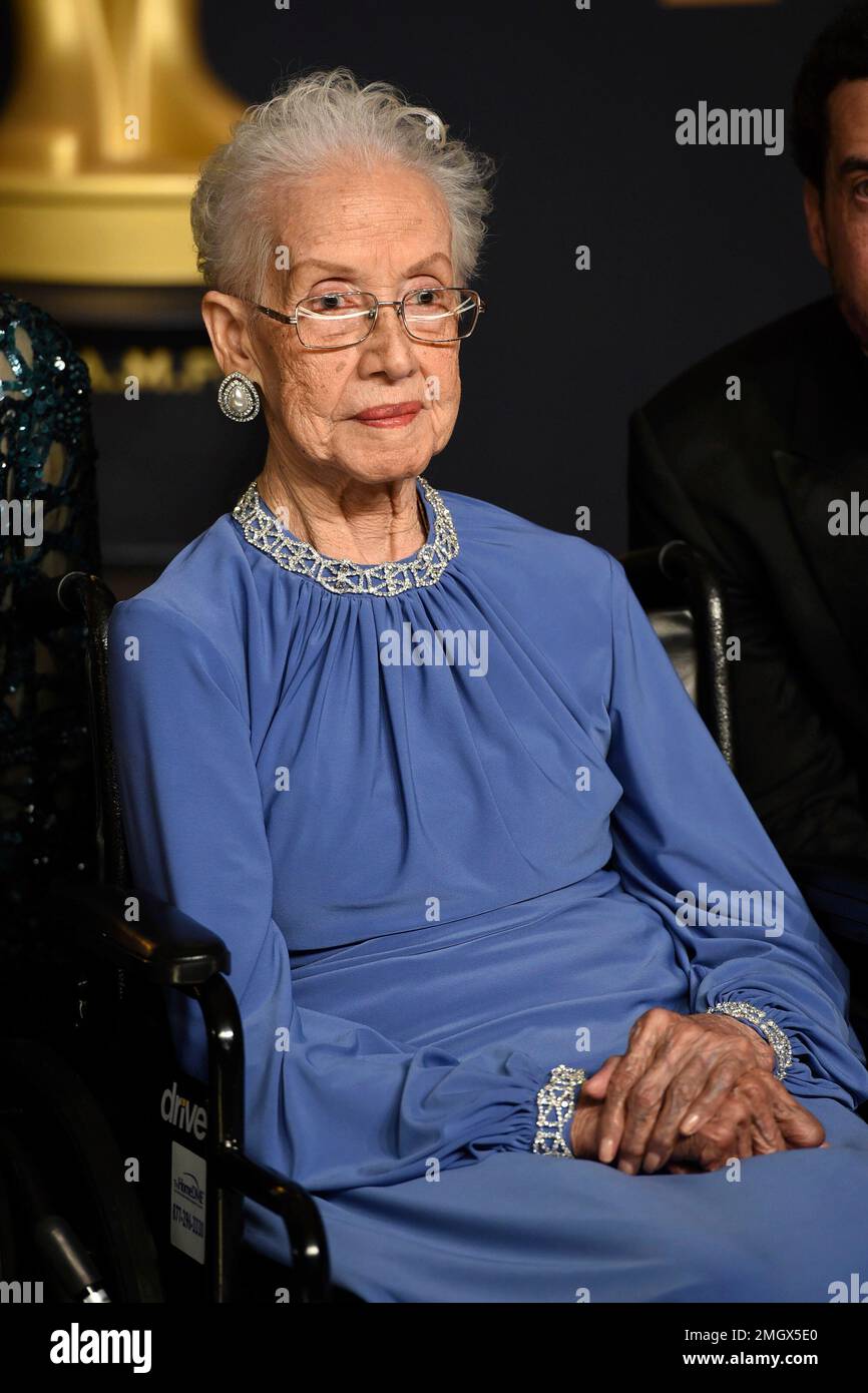 FILE In this Feb. 26, 2017, file photo, Katherine Johnson, the