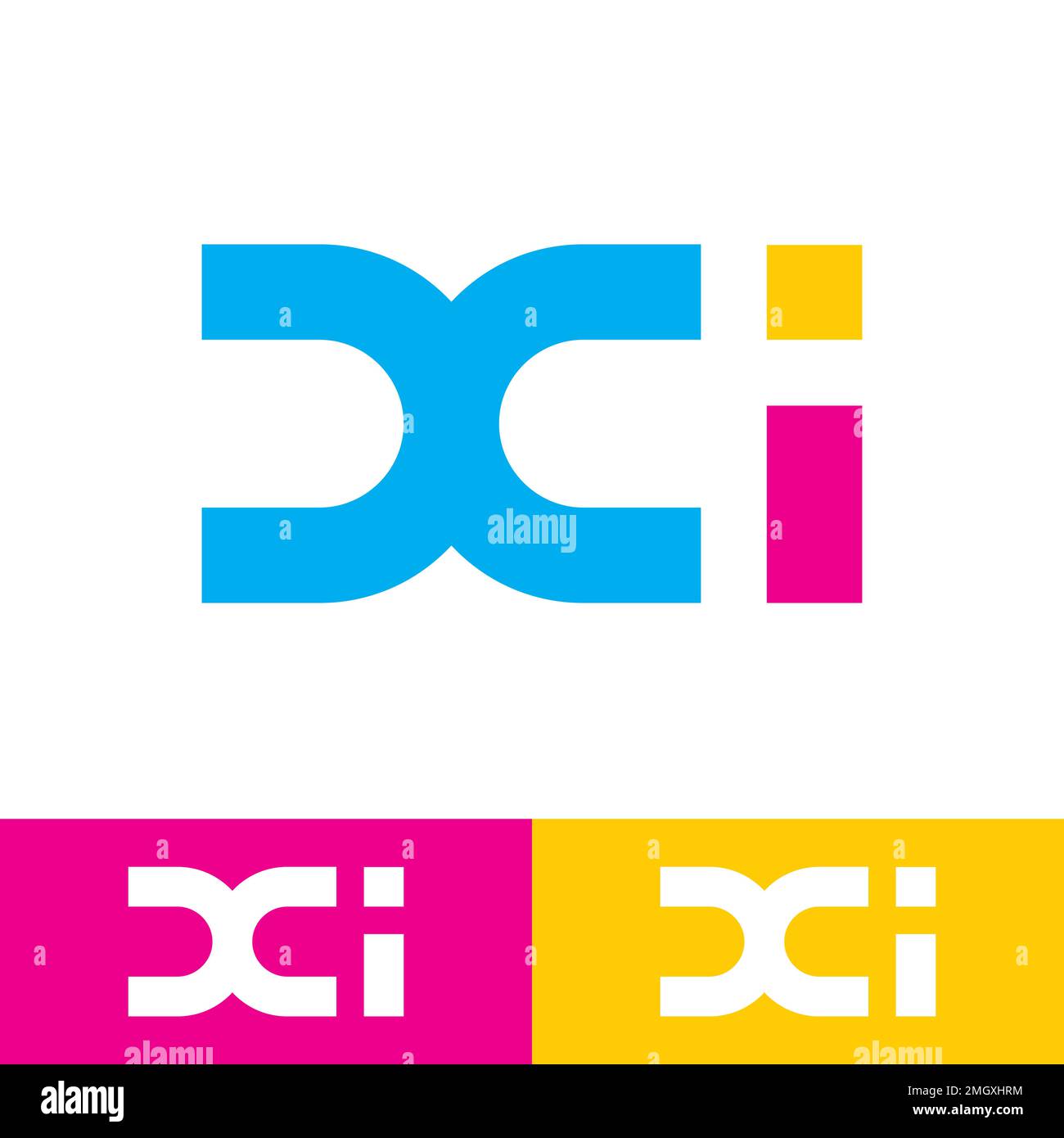 modello di logo abbreviato in lettere con uno stile semplice e facile da applicare in vari supporti, formato eector eps Illustrazione Vettoriale