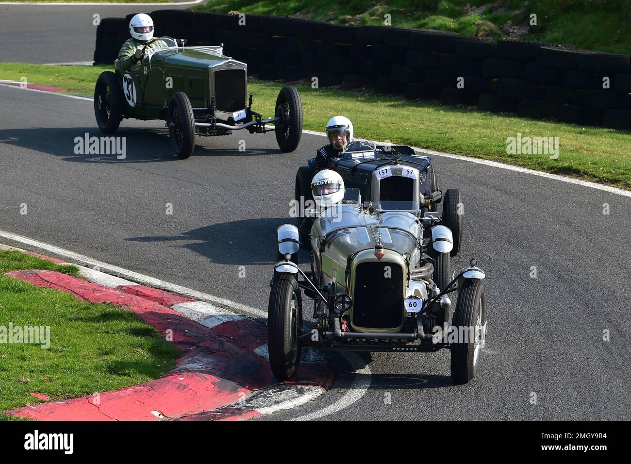 Jeffrey Edwards, Alvis Silver Eagle, Len Thompson Memorial Trophy Race per VSCC Specials, quindici minuti di corse, due ampie categorie; spogliato ra Foto Stock