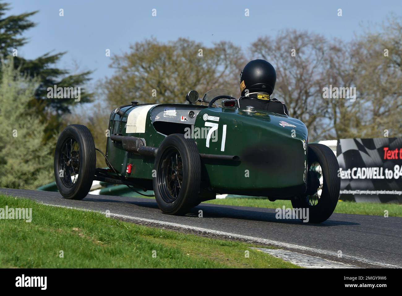 Ollie Leston, Austin 7 Special, Len Thompson Memorial Trophy Race for VSCC Specials, quindici minuti di corse, due ampie categorie; corse a strisce Foto Stock