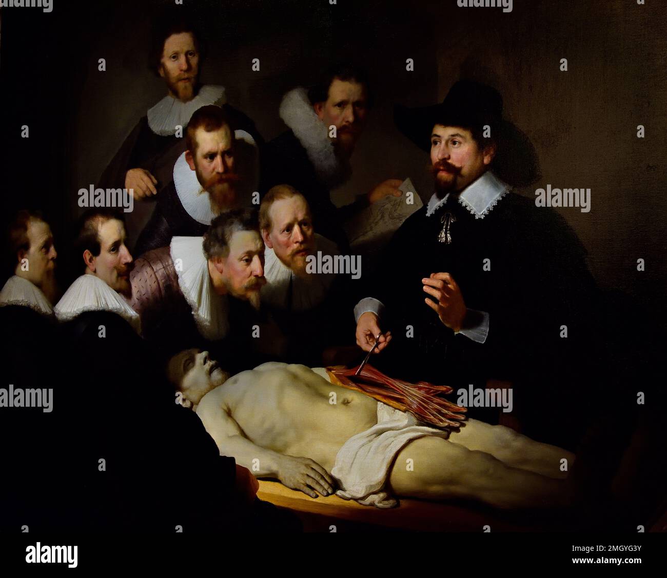 La lezione di anatomia del Dr. Nicolaes Tulp 1632 Rembrandt, Rembrandt Harmenszone van Rijn, 1606-1669, Paesi Bassi, Paesi Bassi, Paesi Bassi, Foto Stock