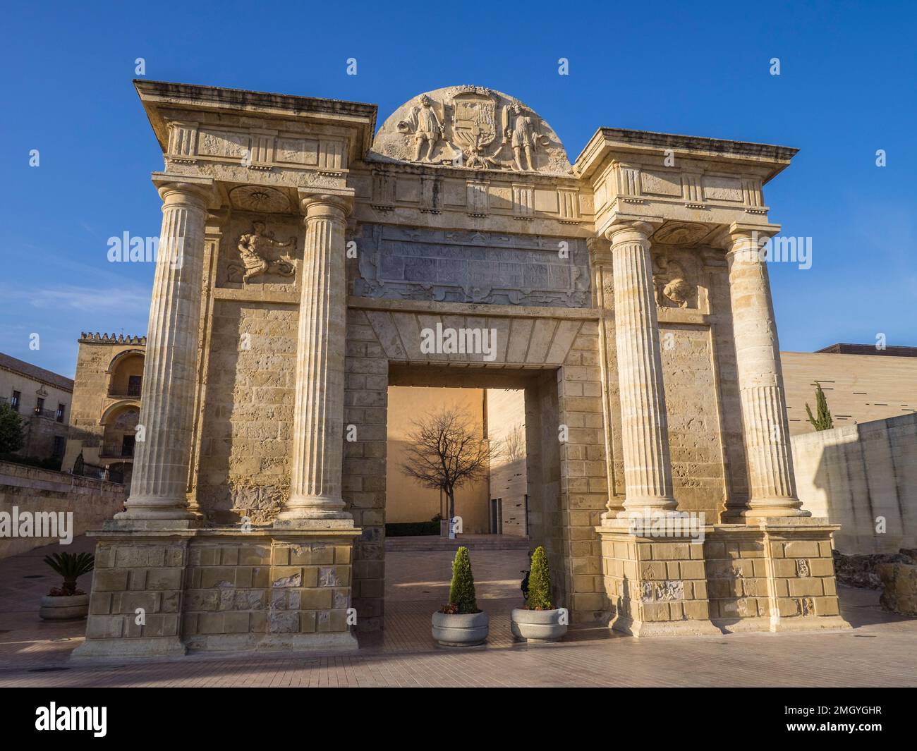 Roman Arco Trionfale, Cordoba, Andalusia, Spagna Foto Stock