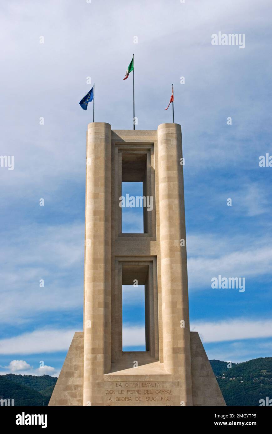 WW1 monumento commemorativo di guerra costruito nel 1933 dall'architetto Terragni Como Foto Stock