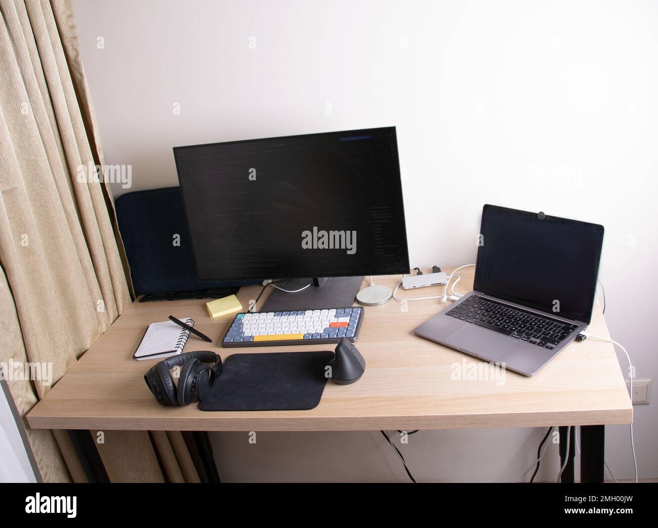 foto dell'ambiente di lavoro nella stanza dall'alto Foto Stock