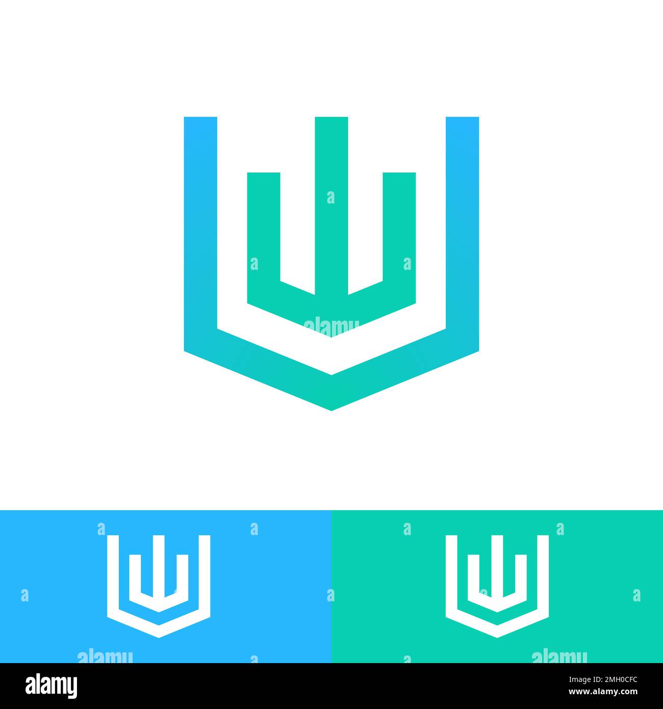 modello di logo abbreviato in lettere con uno stile semplice e facile da applicare in vari supporti, formato eector eps Illustrazione Vettoriale