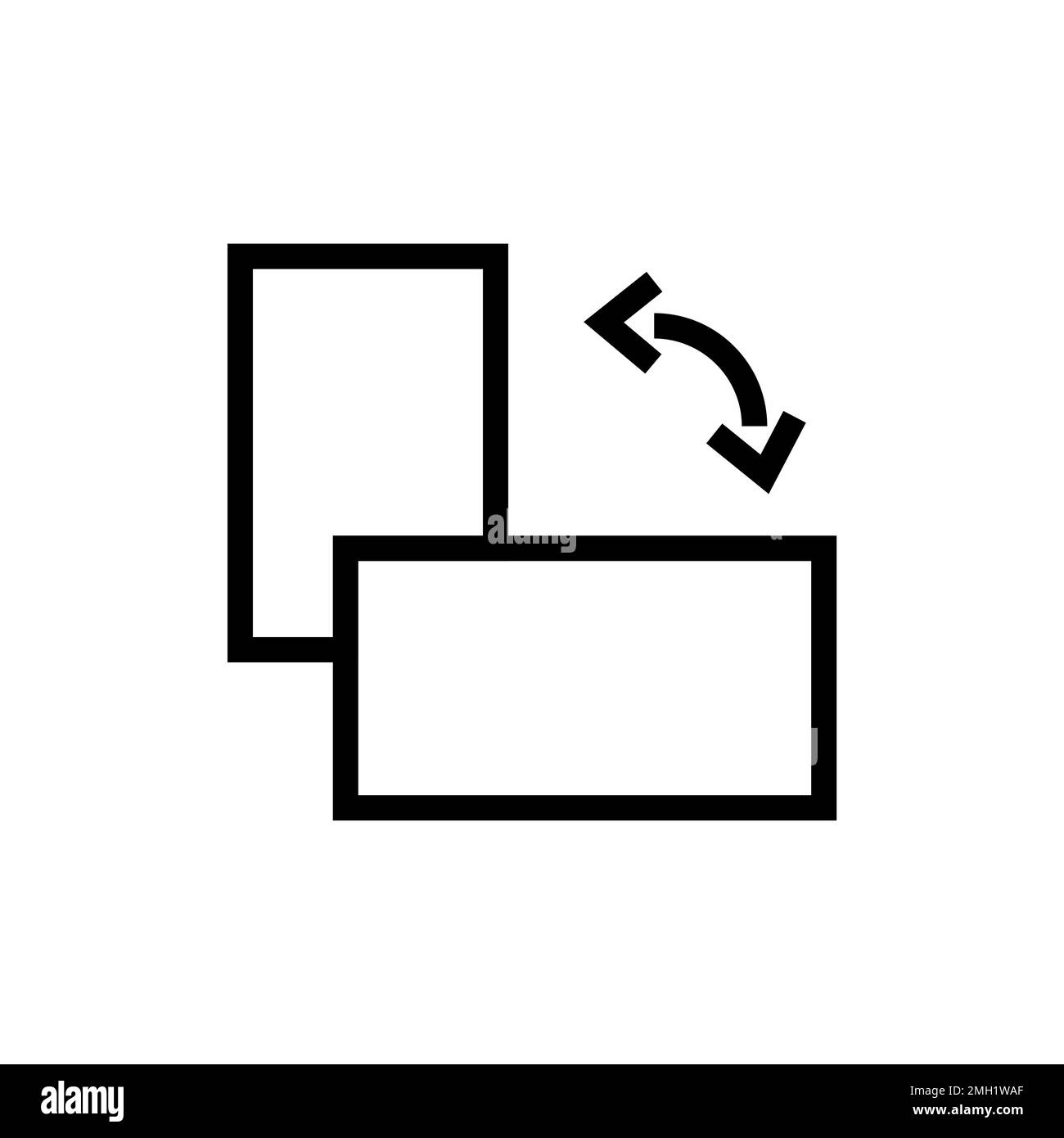 Sostituire la linea dell'icona isolata su sfondo bianco. Icona sottile nera piatta sullo stile moderno. Simbolo lineare e tratto modificabile. Semplice e pixel perf Illustrazione Vettoriale