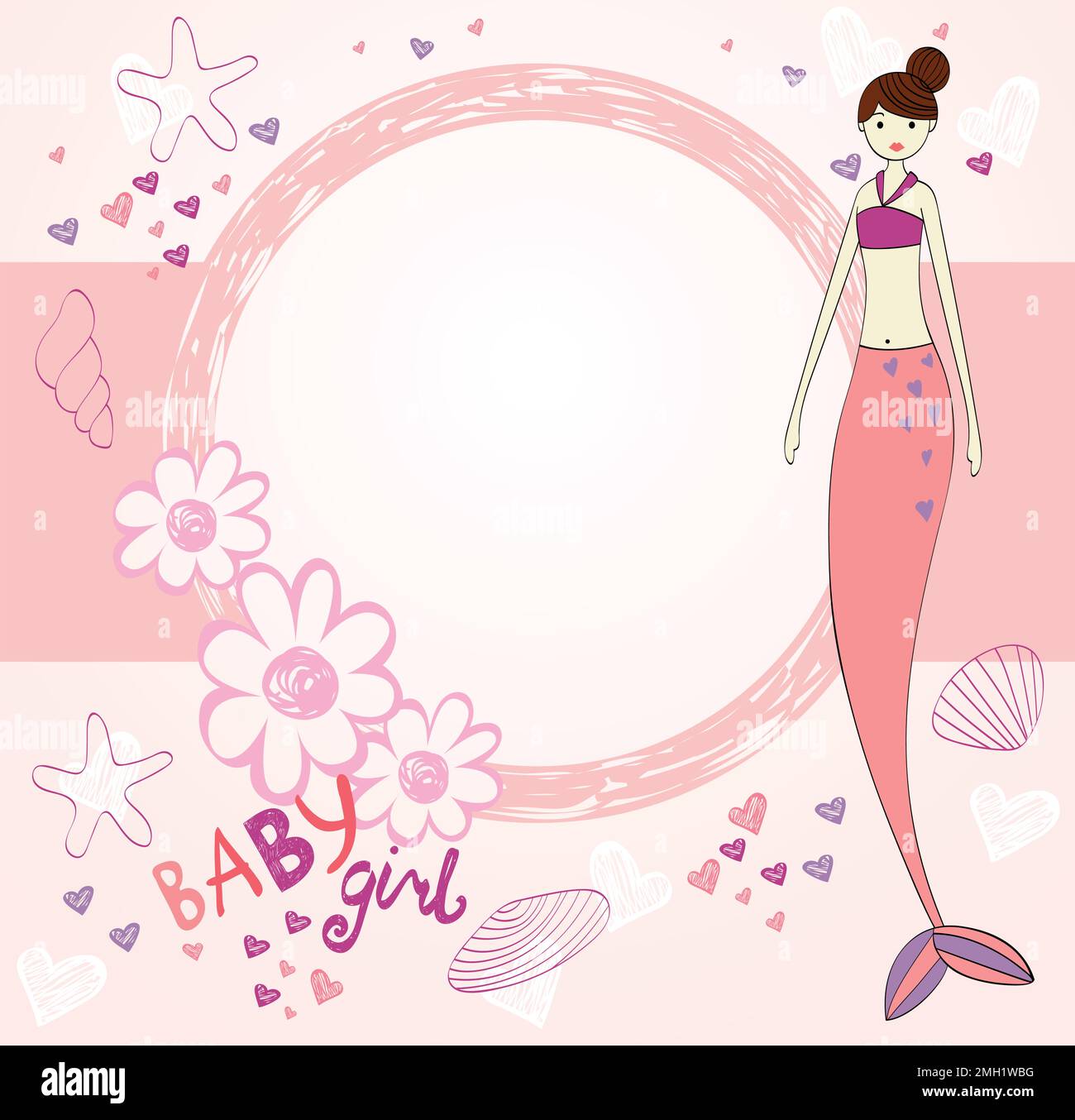 Baby shower card Illustrazione Vettoriale