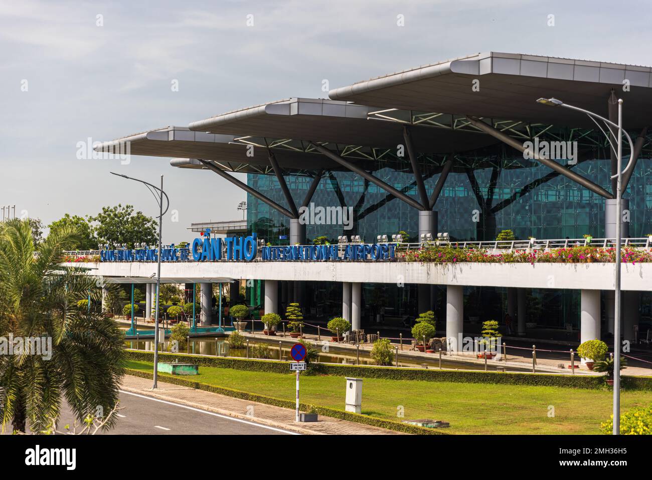 CAN Tho, Vietnam - Gennaio 2023: Vista esterna dell'Aeroporto Internazionale di Can Tho a Can Tho, Vietnam Foto Stock