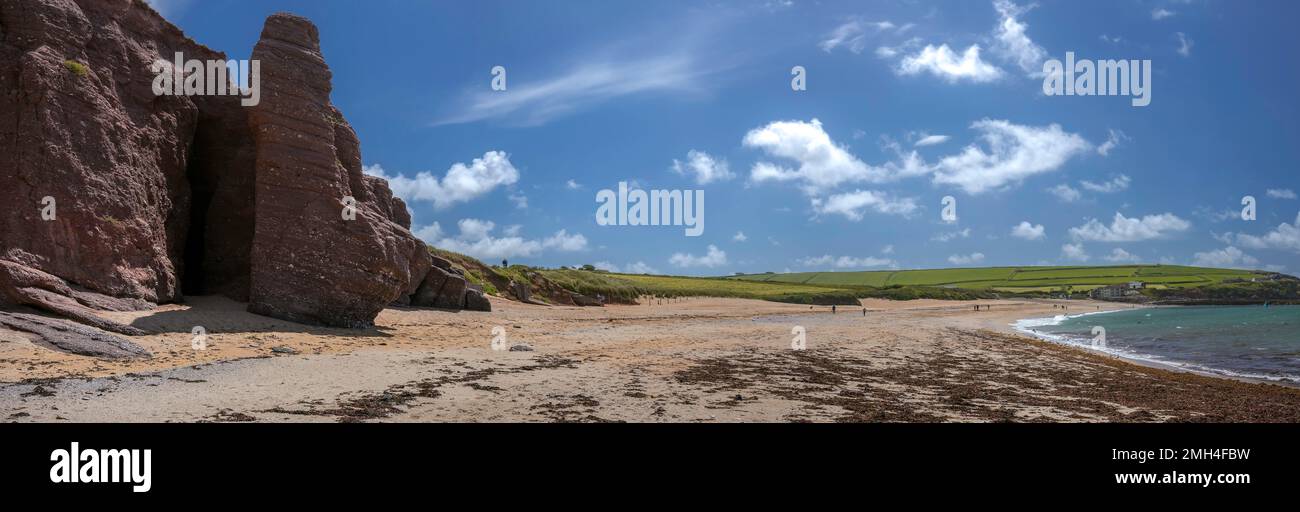 Scogliera delle sabbie sud di milton, Devon, Regno Unito Foto Stock