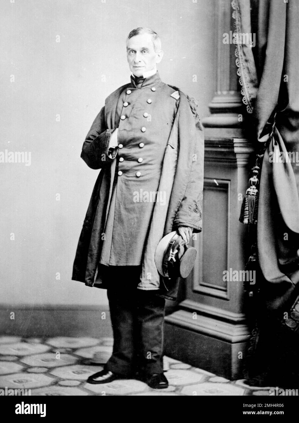 Il maggiore Robert Anderson, che era il comandante unionista di Fort Sumter. Il bombardamento confederato e la cattura di Fort Sumter fu la battaglia di apertura nella guerra del Ciil americana. Foto Stock