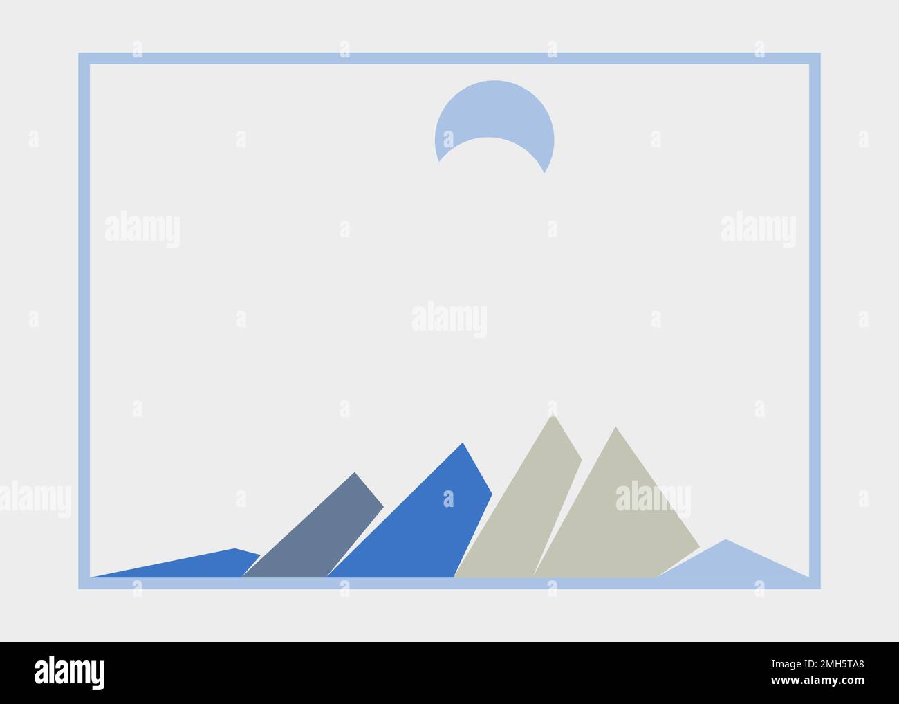 Illustrazione generativa di poster con silhouette delle Geometric Mountains Illustrazione Vettoriale