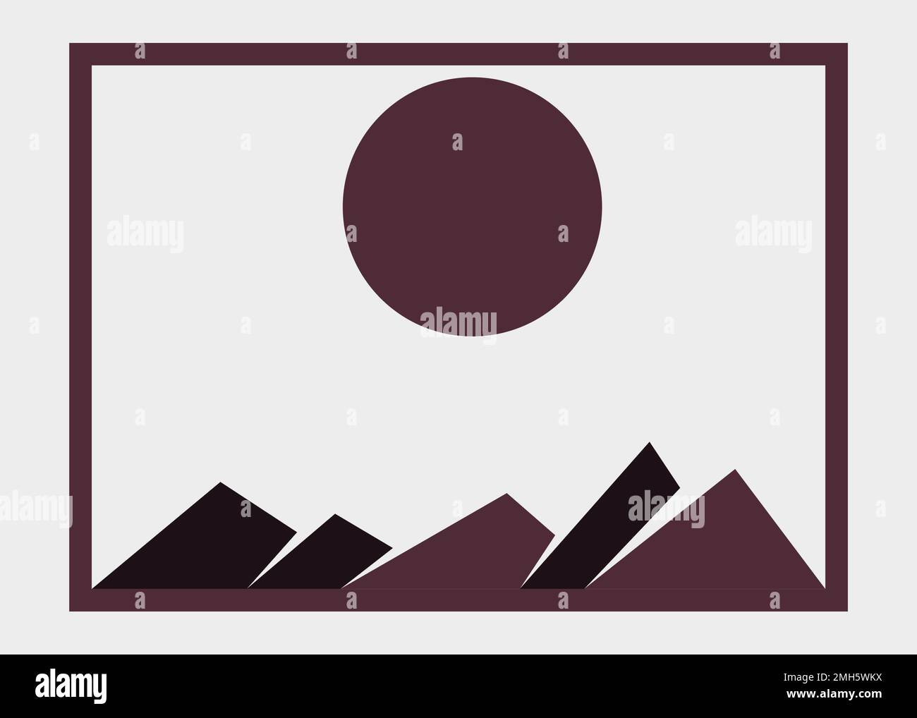 Illustrazione generativa di poster con silhouette delle Geometric Mountains Illustrazione Vettoriale