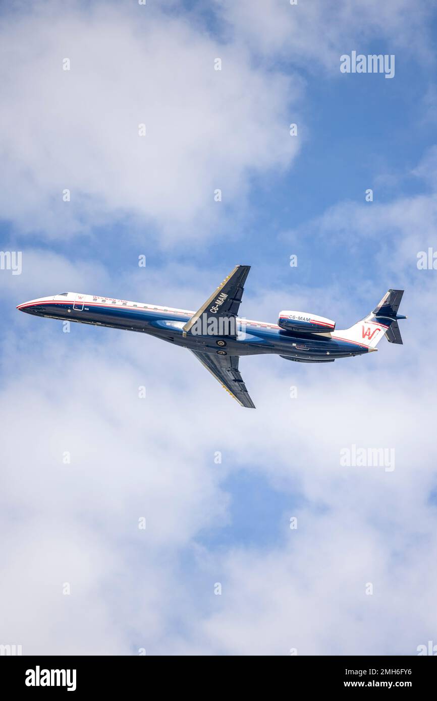 Un jet Western Air parte dall'aeroporto internazionale di Fort Lauderdale il 6th gennaio 2023 Foto Stock