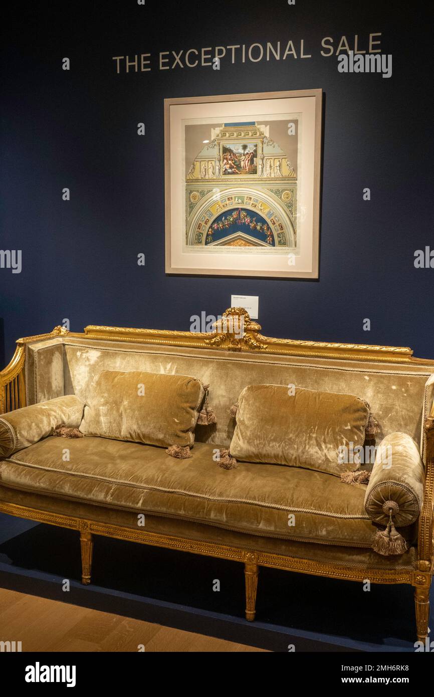 Christie's è una casa d'aste di lusso situata nel Rockefeller Center, New York City, USA 2023 Foto Stock