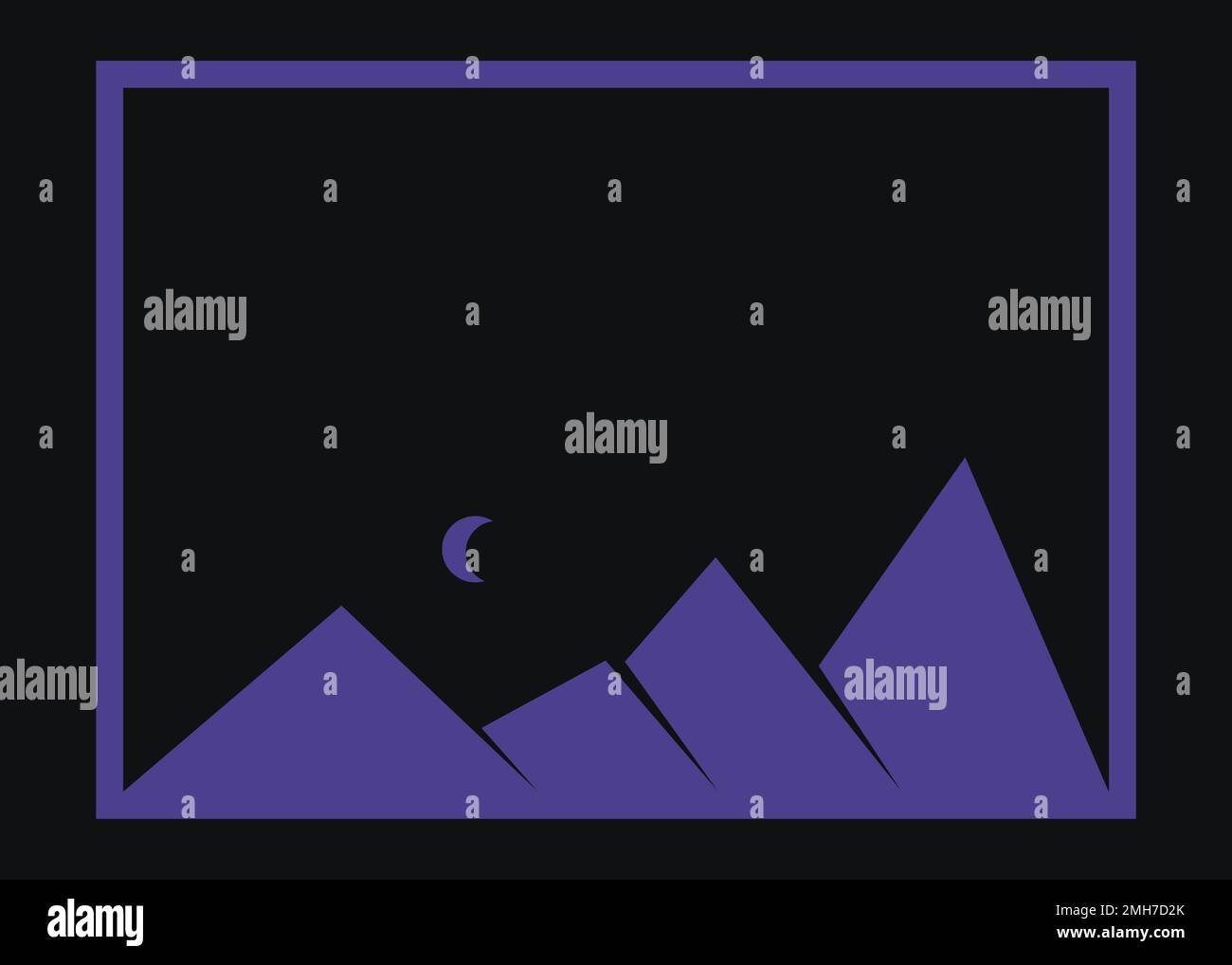 Illustrazione generativa di poster con silhouette delle Geometric Mountains Illustrazione Vettoriale