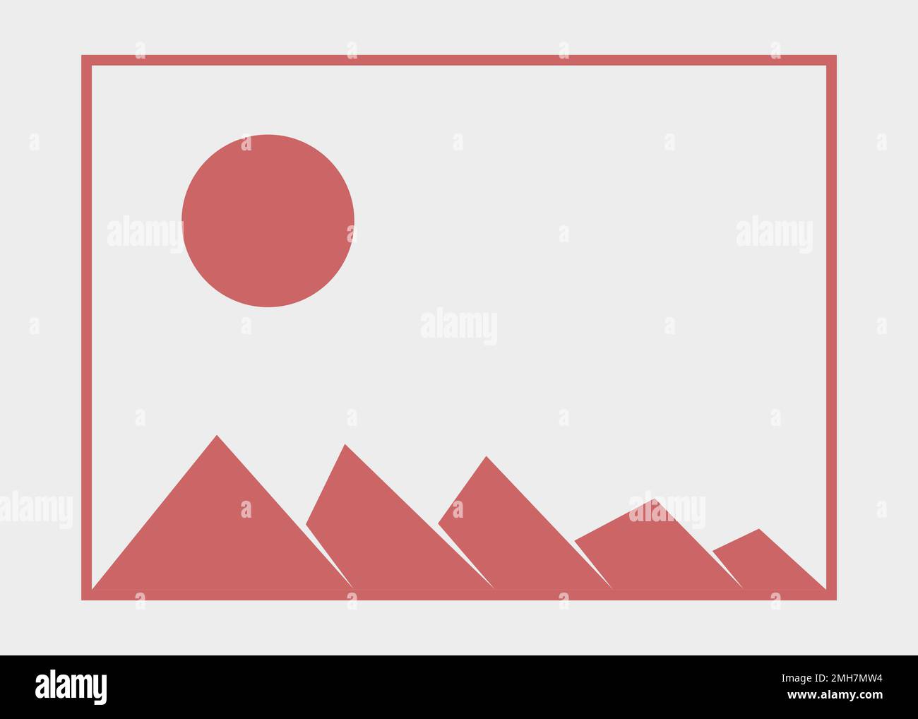 Illustrazione generativa di poster con silhouette delle Geometric Mountains Illustrazione Vettoriale