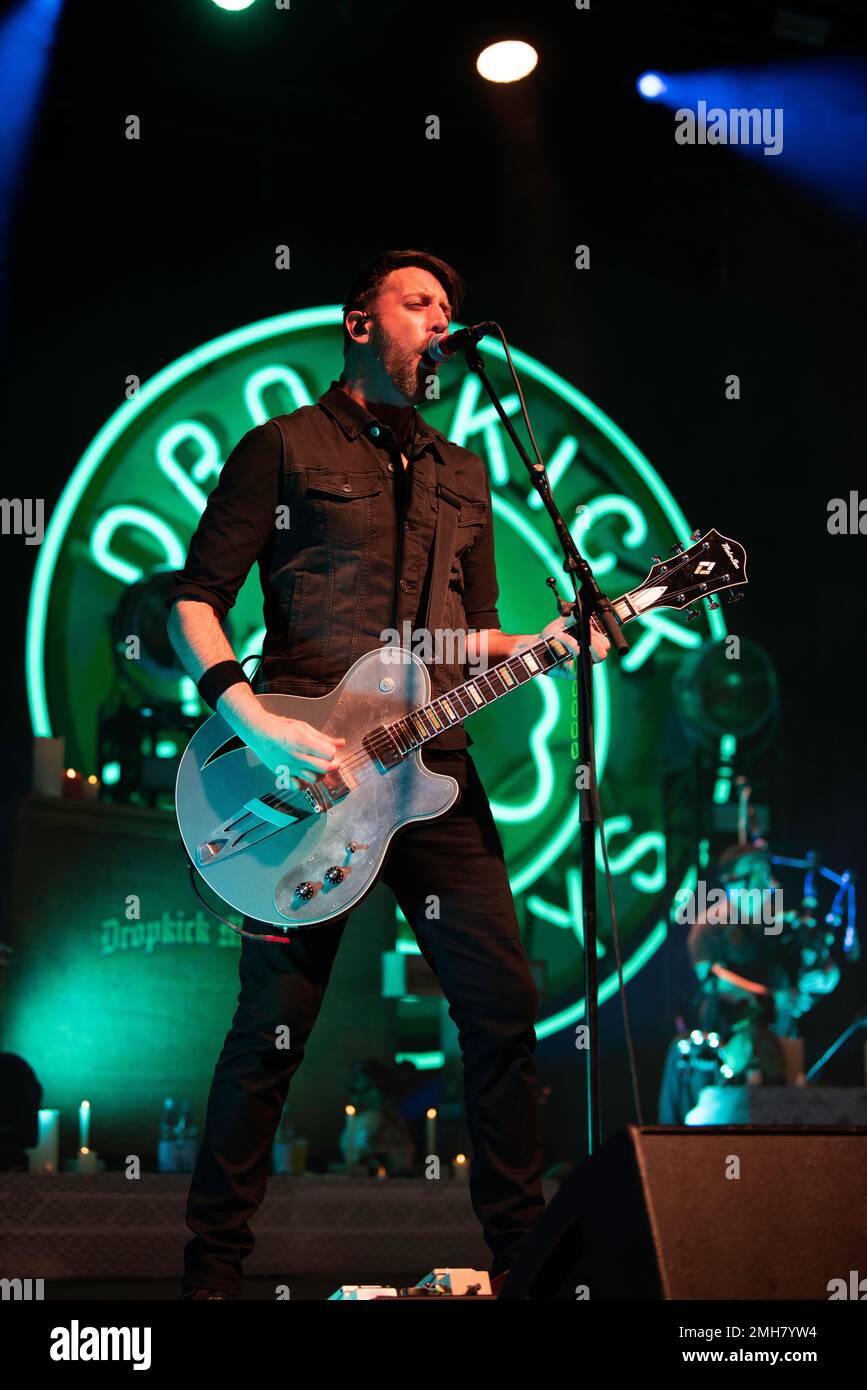 American Celtic punk e da Boston, Dropkick Murphys in concerto dal vivo ad Hannover, germania Foto Stock