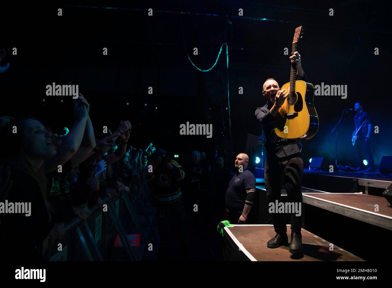 American Celtic punk e da Boston, Dropkick Murphys in concerto dal vivo ad Hannover, germania Foto Stock