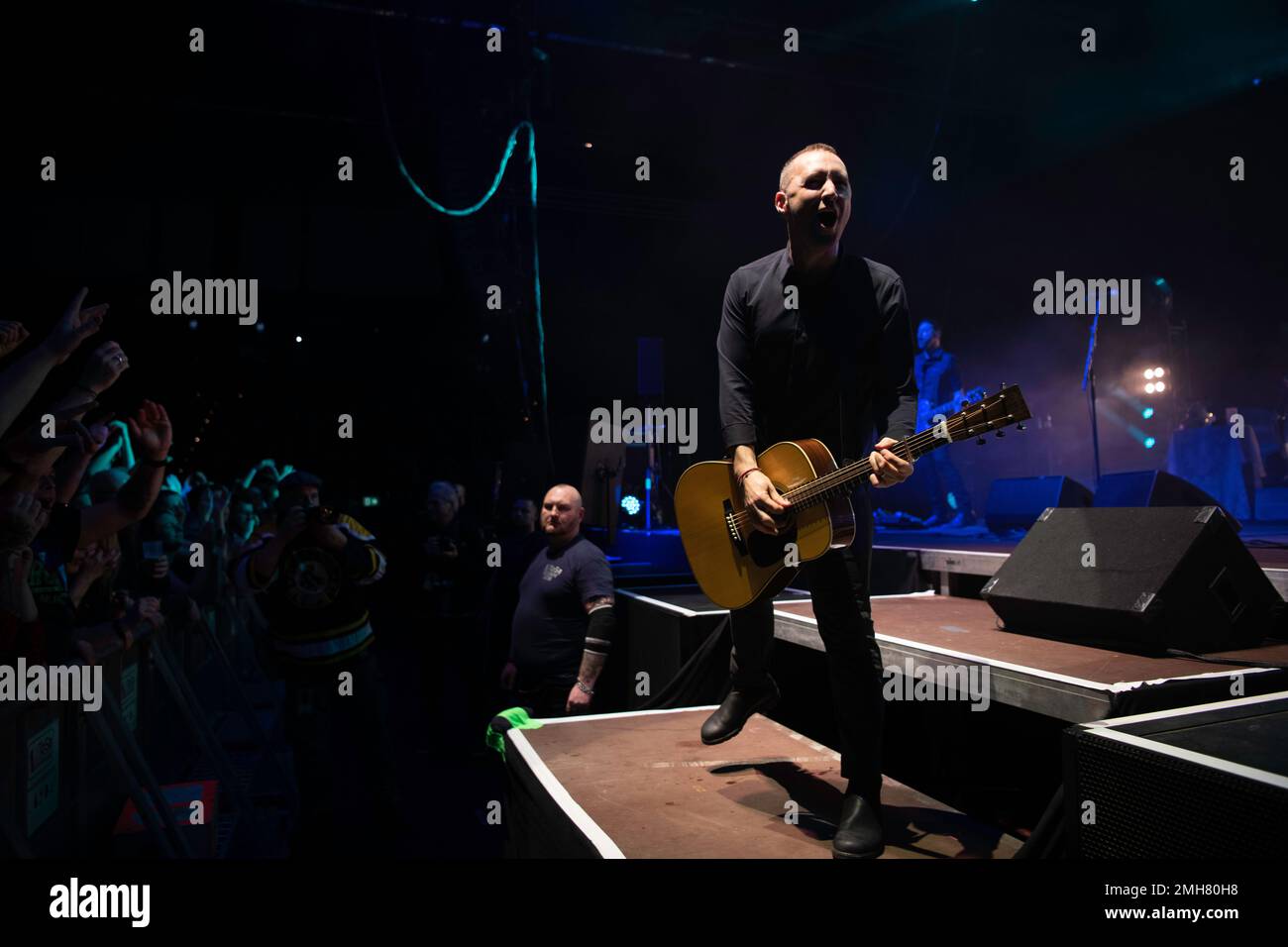 American Celtic punk e da Boston, Dropkick Murphys in concerto dal vivo ad Hannover, germania Foto Stock