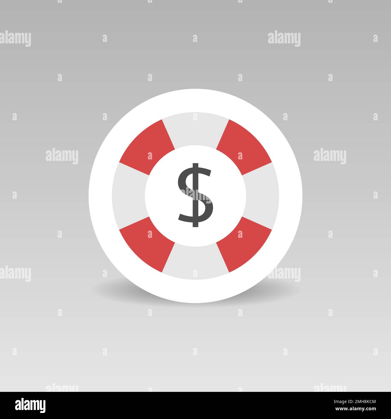 Giro Llifboa e simbolo del dollaro. Concetto finanziario Illustrazione Vettoriale