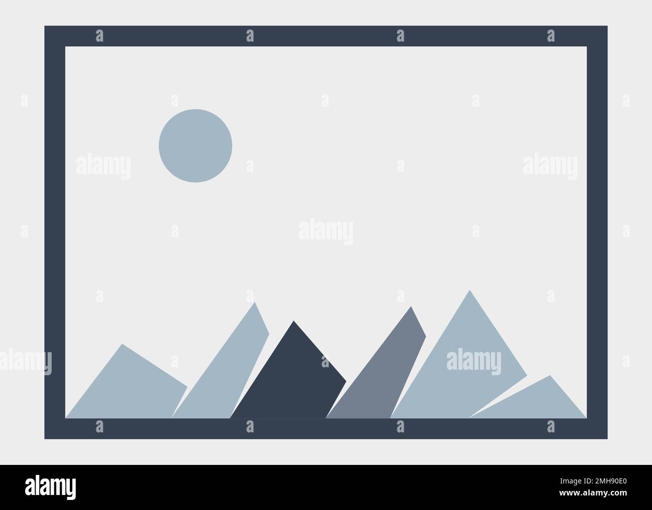 Illustrazione generativa di poster con silhouette delle Geometric Mountains Illustrazione Vettoriale