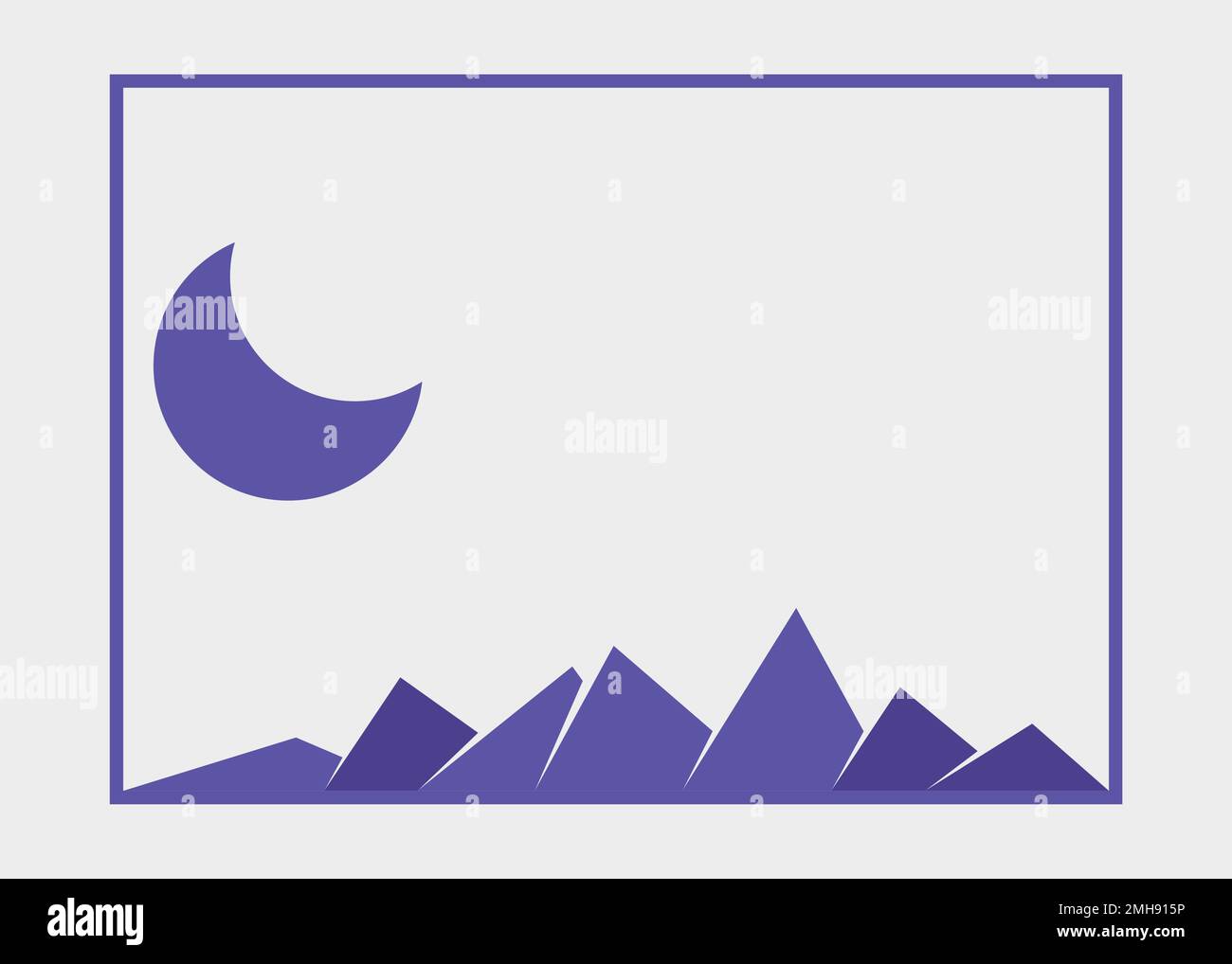 Illustrazione generativa di poster con silhouette delle Geometric Mountains Illustrazione Vettoriale
