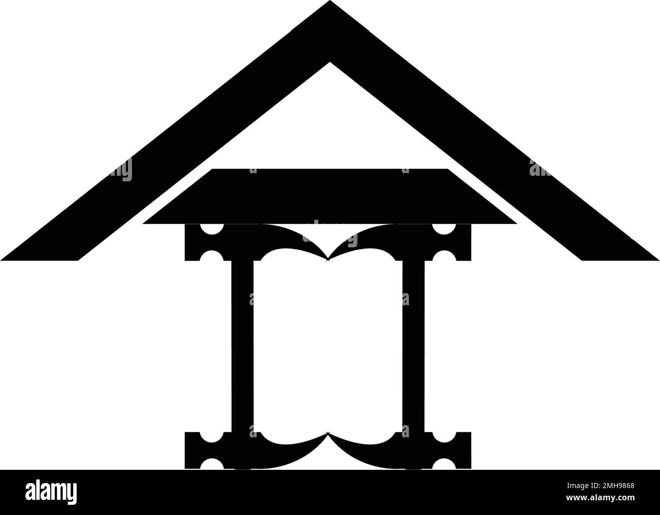 Hammer logo su sfondo bianco per il tuo sito web design, app, logo, UI.Vektor illustrazione Illustrazione Vettoriale