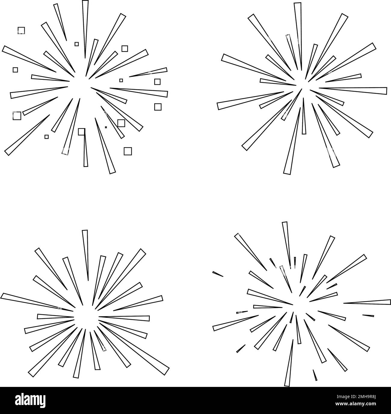 disegno di illustrazione di scorta di logo dei fuochi d'artificio Illustrazione Vettoriale