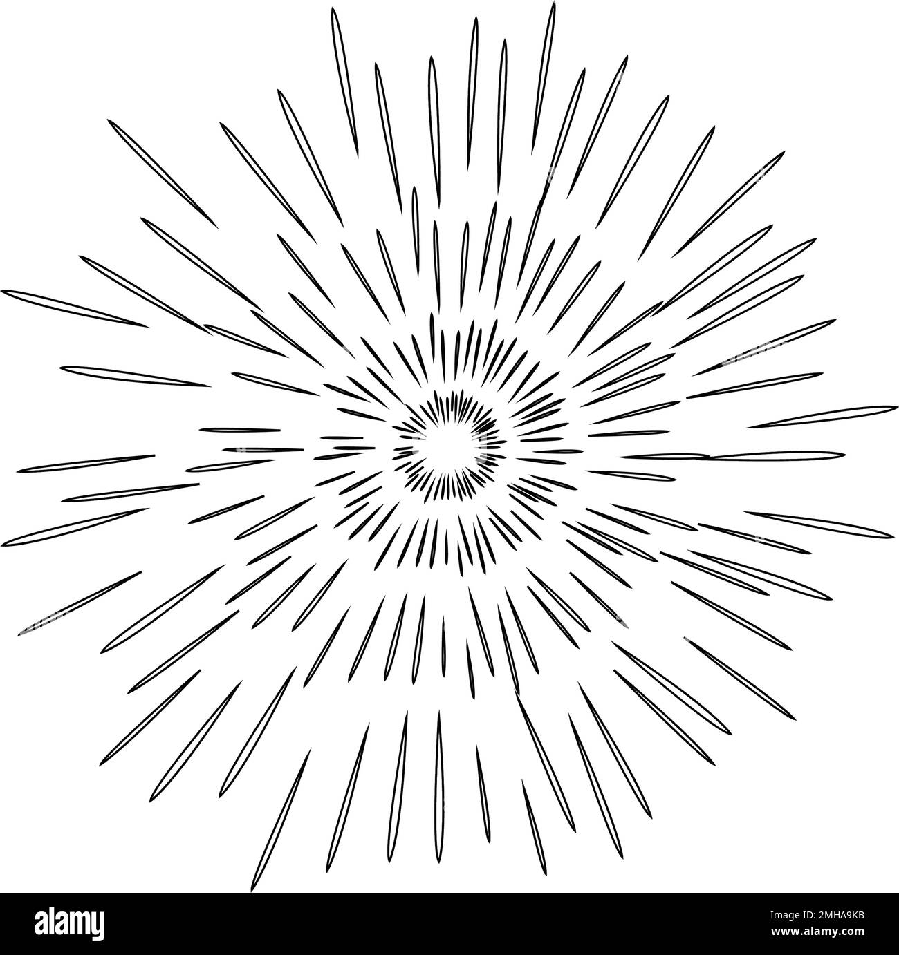 disegno di illustrazione di scorta di logo dei fuochi d'artificio Illustrazione Vettoriale