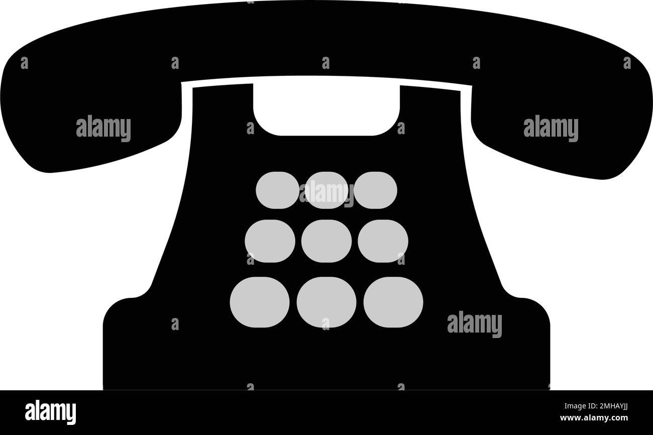 disegno illustrativo del logo del telefono Illustrazione Vettoriale