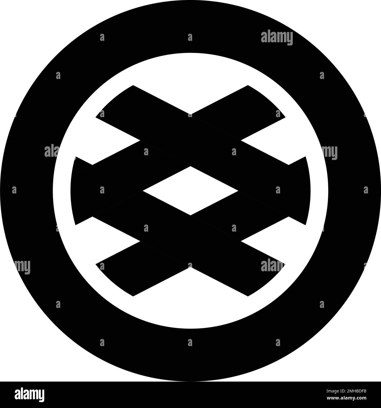 design illustrativo del logo della guida nera Illustrazione Vettoriale