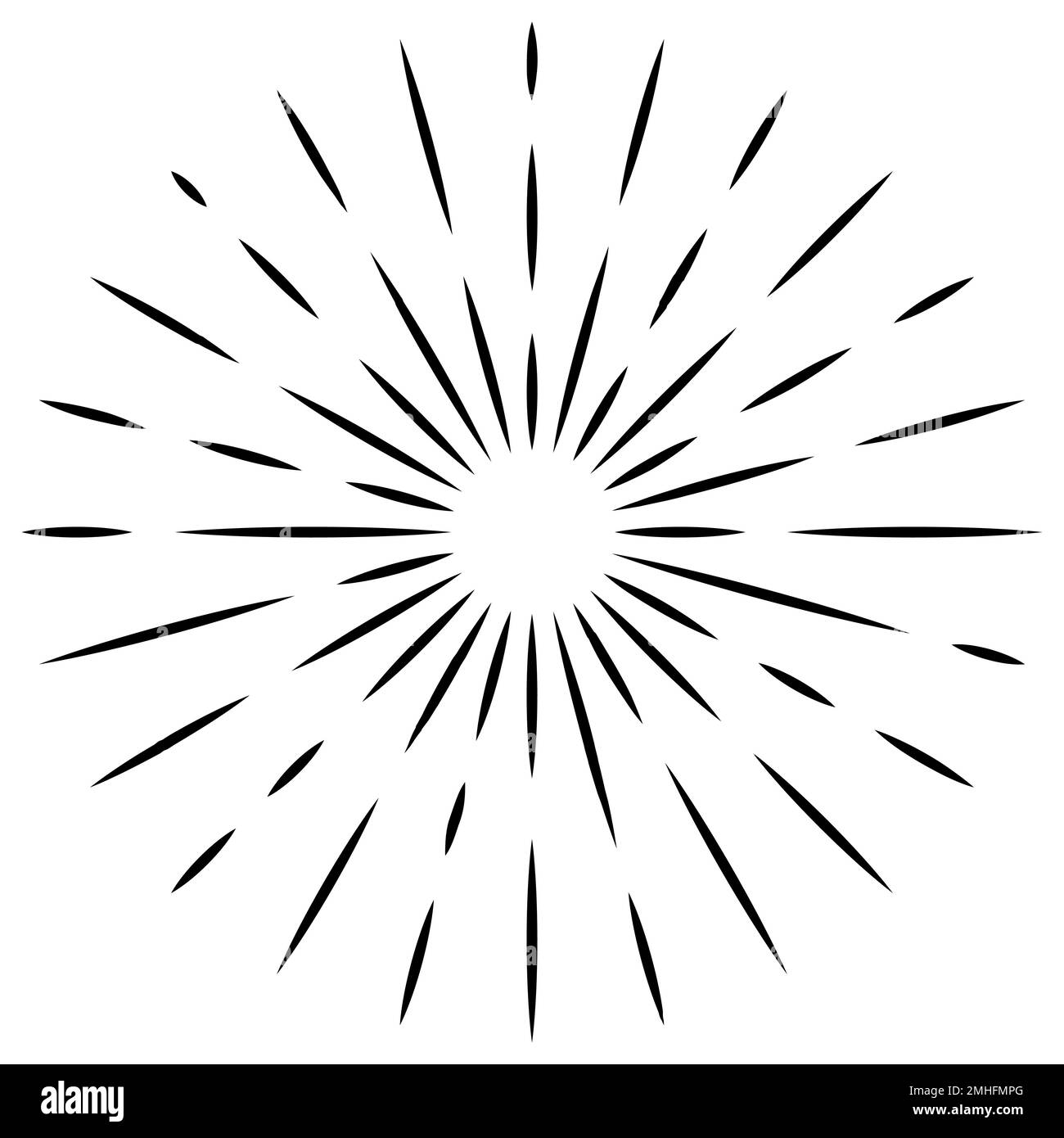Logo sunburst design, sole retrò stella, linea grafica hipster plate Illustrazione Vettoriale
