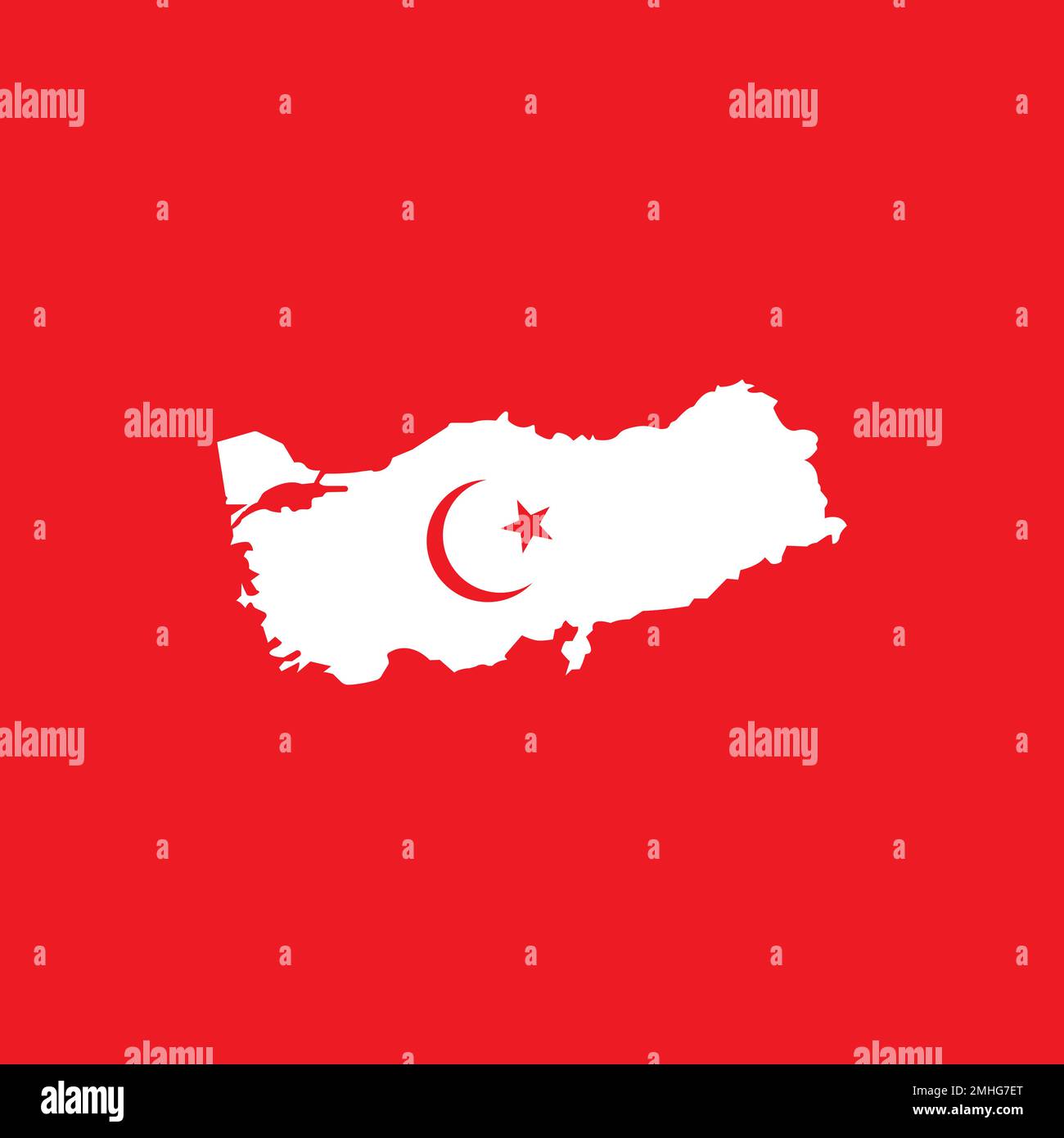 Icona della mappa della Turchia. disegno del simbolo di illustrazione vettoriale. Illustrazione Vettoriale