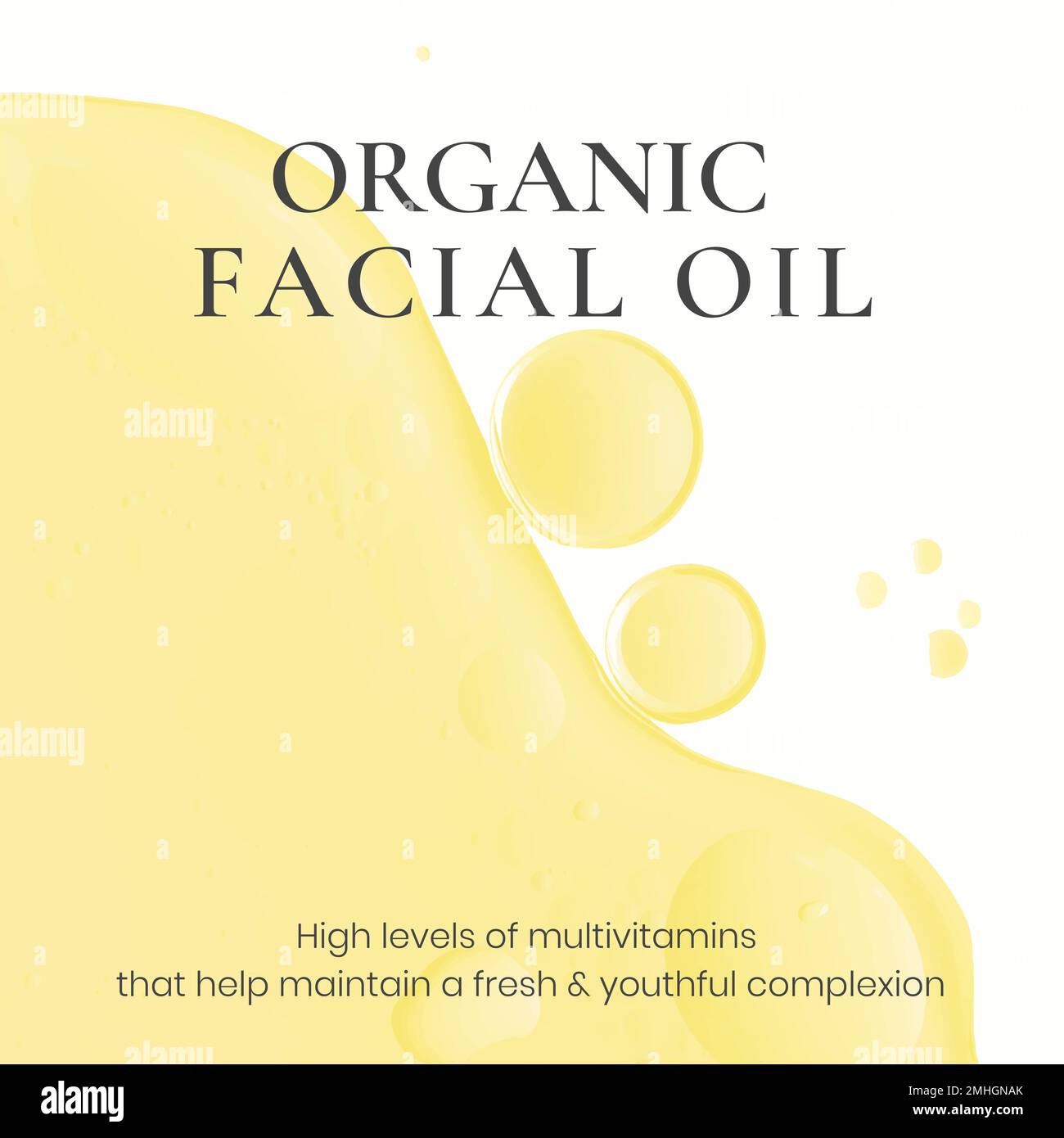 Instagram post modello olio bolla fondo vettore, artigianato orientale corpo olio testo Illustrazione Vettoriale