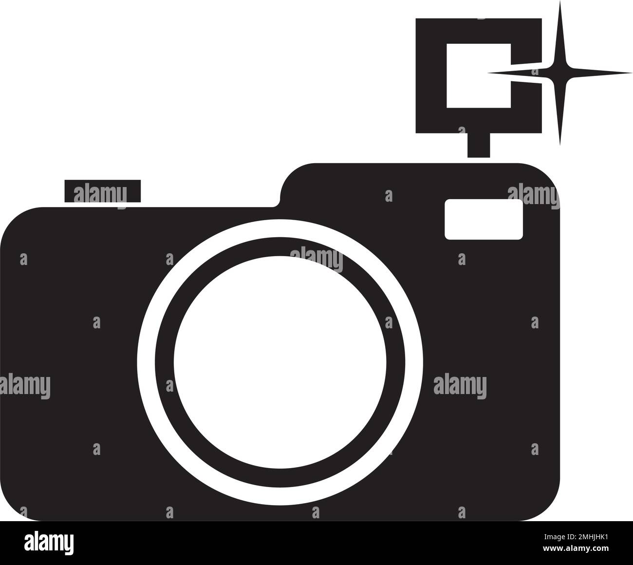 icona vettoriale della fotocamera, disegno del logo di illustrazione Illustrazione Vettoriale