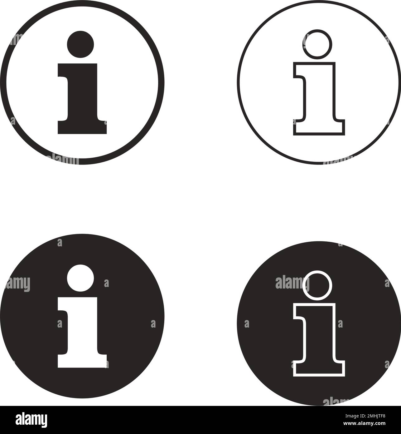 Icona Info.disegno vettoriale e simbolo. Illustrazione Vettoriale