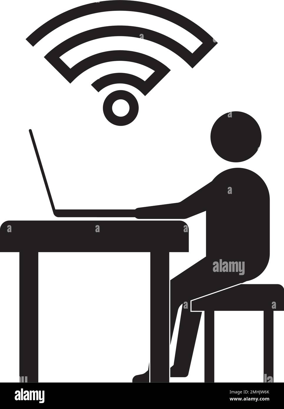 icona di homeschool. disegno del simbolo di illustrazione vettoriale. Illustrazione Vettoriale