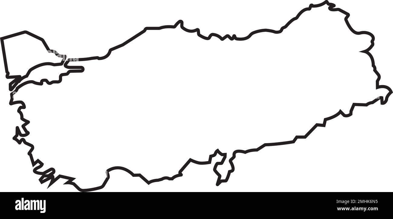 Icona della mappa della Turchia. disegno del simbolo di illustrazione vettoriale. Illustrazione Vettoriale