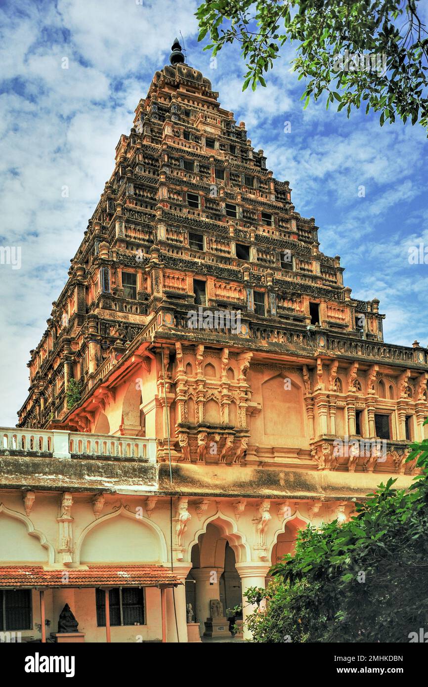 08 22 2009 Thanjavur Maratha Palace, Thanjavur Aranmanai Palace, Tanjore, Thanjavur, Tamil Nadu, India. Foto Stock