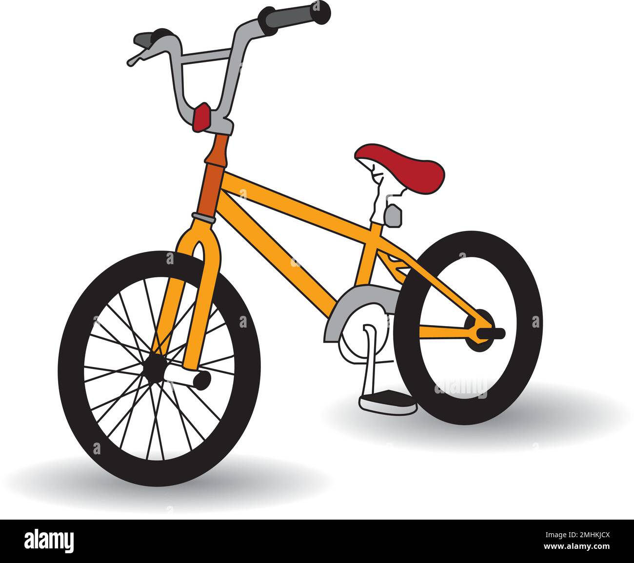 disegno del logo di illustrazione del vettore della bici. Illustrazione Vettoriale