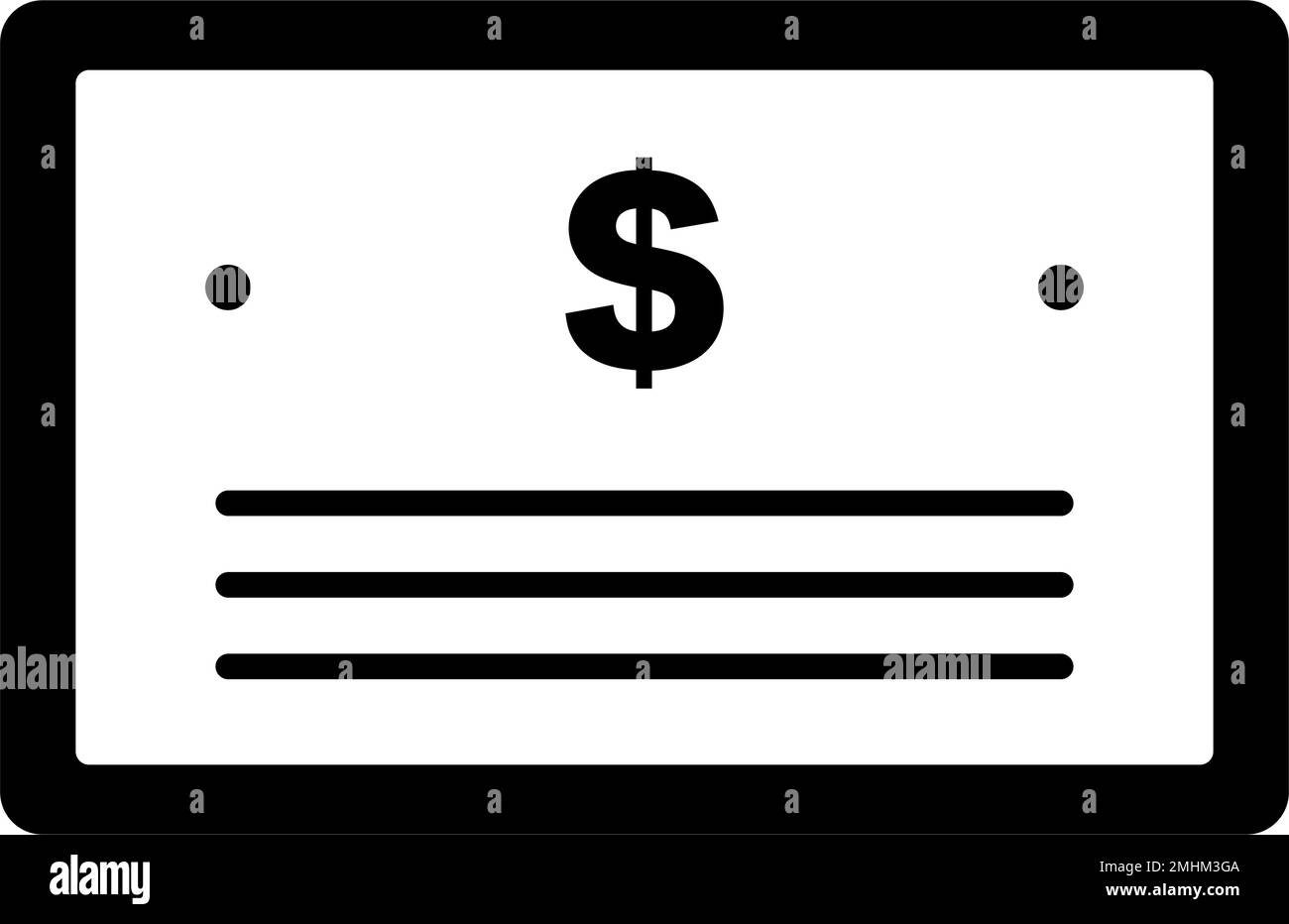 Icona dei titoli di stato. Bond. Titoli di stato in dollari. Vettore modificabile. Illustrazione Vettoriale