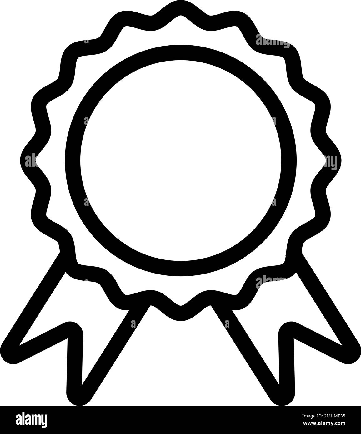 Icona di un semplice badge. Concorso sportivo e premio del concorso. Vettore modificabile. Illustrazione Vettoriale
