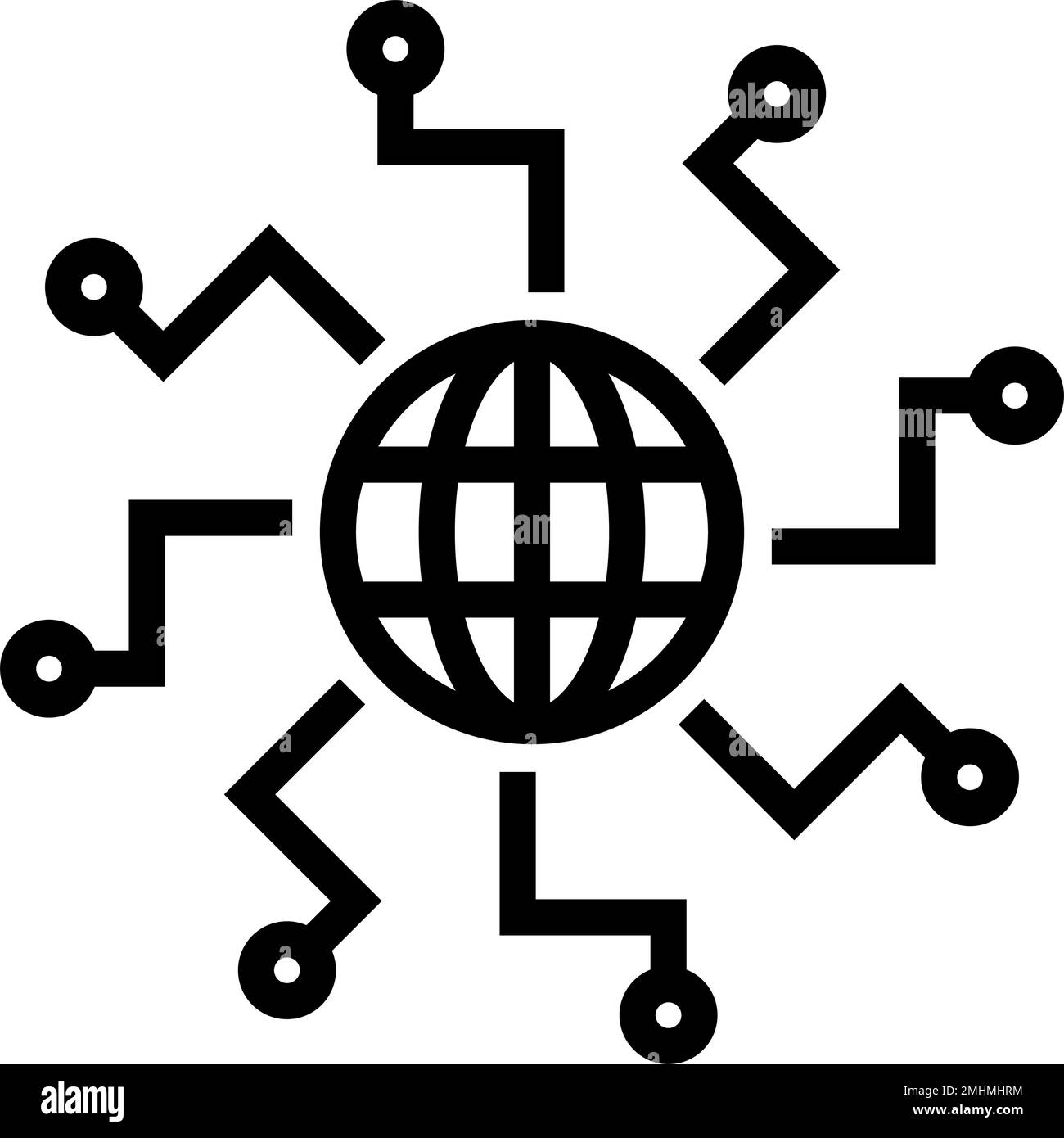 Simbolo Internet. Browser e icona Web. Vettore modificabile. Illustrazione Vettoriale