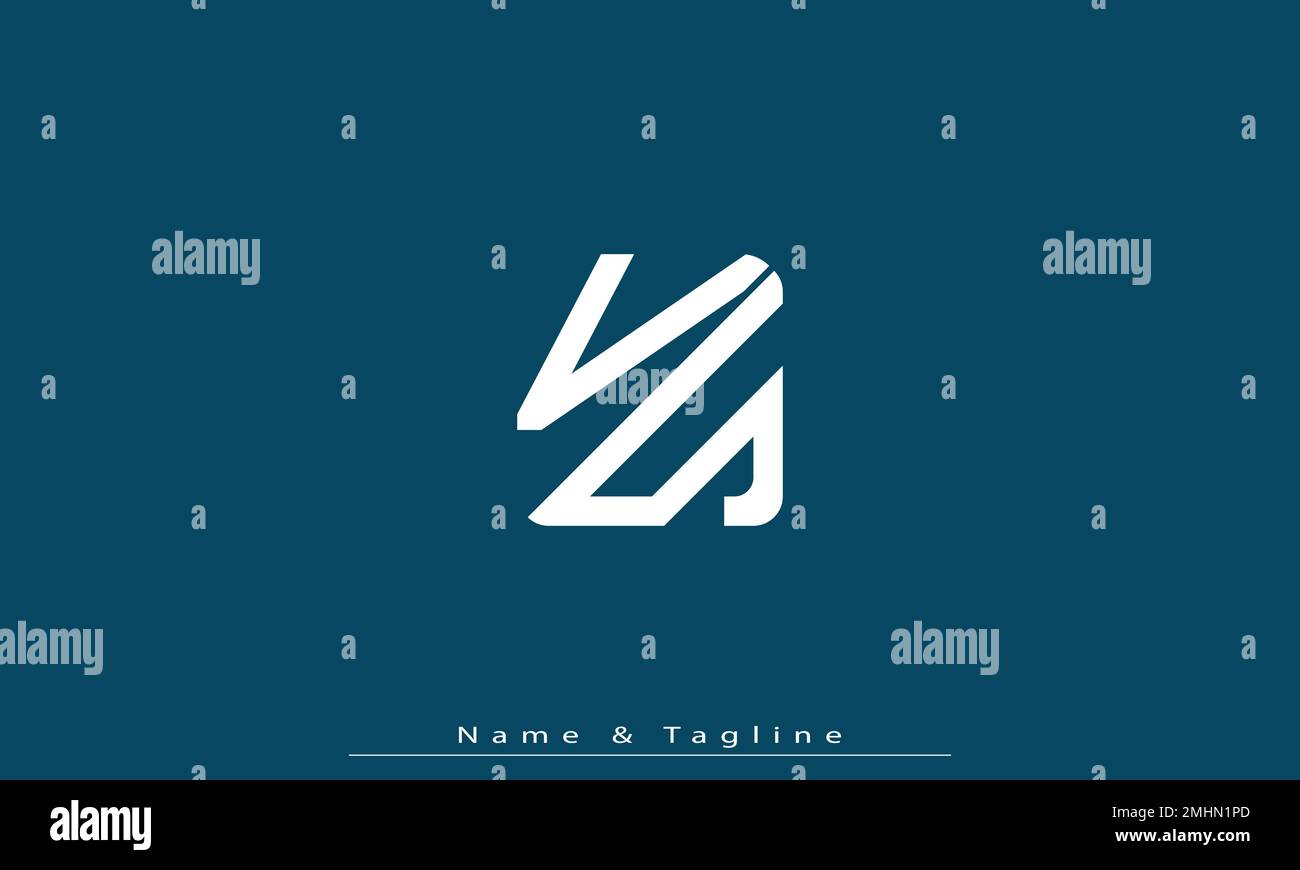 Lettere alfabetiche iniziali logo monogramma VS , SV Illustrazione Vettoriale