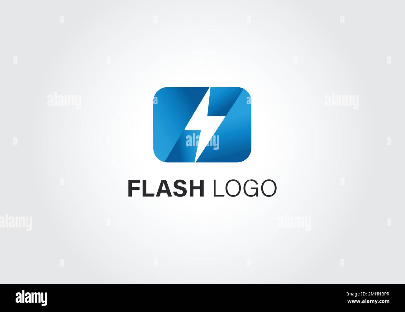 Flash Logo design, Flash Thunderbolt Energy Power Logo vettoriale batteria lineare icona Illustrazione Vettoriale